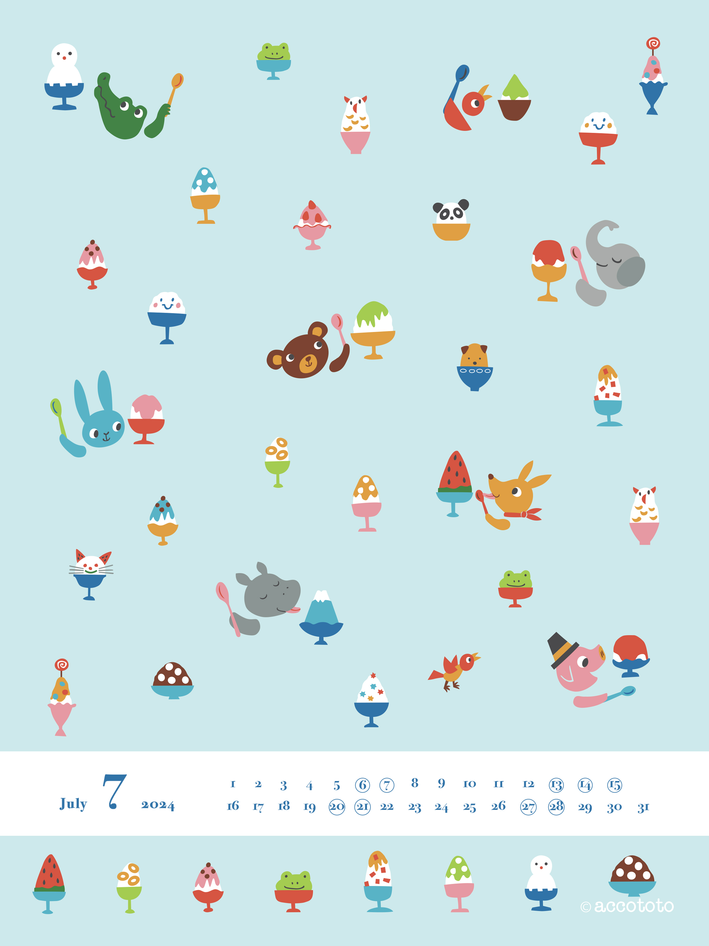 accototo壁紙プレゼント 2024年7月-UCHINO Online Shop